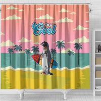 Penguin Im So Cool Christmas Shower Curtain Xmas Holiday Patterns - Wonder Print Shop