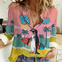 Penguin Im So Cool Christmas Women Casual Shirt Xmas Holiday Patterns - Wonder Print Shop