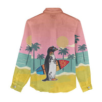 Penguin Im So Cool Christmas Women Casual Shirt Xmas Holiday Patterns - Wonder Print Shop