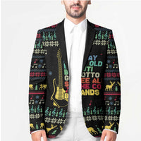 Christmas Vintage Guitar Blazer Xmas Holiday Patterns - Wonder Print Shop