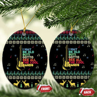 Christmas Vintage Guitar Ceramic Ornament Xmas Holiday Patterns - Wonder Print Shop