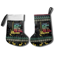 Christmas Vintage Guitar Christmas Stocking Xmas Holiday Patterns - Wonder Print Shop