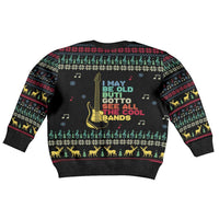 Christmas Vintage Guitar Kid Ugly Christmas Sweater Xmas Holiday Patterns - Wonder Print Shop