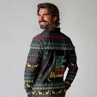 Christmas Vintage Guitar Long Sleeve Polo Shirt Xmas Holiday Patterns - Wonder Print Shop