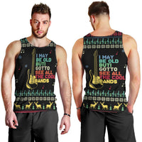 Christmas Vintage Guitar Men Tank Top Xmas Holiday Patterns - Wonder Print Shop