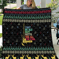 Christmas Vintage Guitar Quilt Xmas Holiday Patterns - Wonder Print Shop