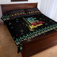 Christmas Vintage Guitar Quilt Bed Set Xmas Holiday Patterns - Wonder Print Shop