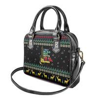 Christmas Vintage Guitar Shoulder Handbag Xmas Holiday Patterns - Wonder Print Shop