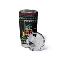 Christmas Vintage Guitar Tumbler Cup Xmas Holiday Patterns - Wonder Print Shop