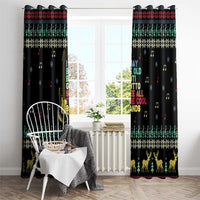 Christmas Vintage Guitar Window Curtain Xmas Holiday Patterns - Wonder Print Shop