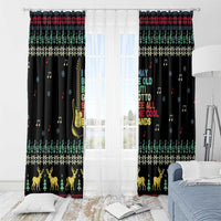 Christmas Vintage Guitar Window Curtain Xmas Holiday Patterns - Wonder Print Shop