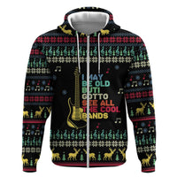 Christmas Vintage Guitar Zip Hoodie Xmas Holiday Patterns - Wonder Print Shop
