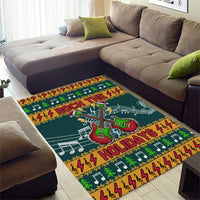 Rock The Holidays Guitar Christmas Area Rug Xmas Holiday Patterns - Wonder Print Shop