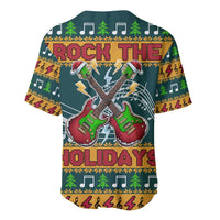 Rock The Holidays Guitar Christmas Baseball Jersey Xmas Holiday Patterns - Wonder Print Shop
