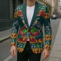Rock The Holidays Guitar Christmas Blazer Xmas Holiday Patterns - Wonder Print Shop