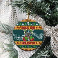 Rock The Holidays Guitar Christmas Ceramic Ornament Xmas Holiday Patterns - Wonder Print Shop