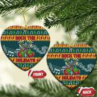 Rock The Holidays Guitar Christmas Ceramic Ornament Xmas Holiday Patterns - Wonder Print Shop