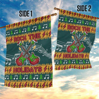 Rock The Holidays Guitar Christmas Garden Flag Xmas Holiday Patterns - Wonder Print Shop