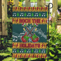 Rock The Holidays Guitar Christmas Garden Flag Xmas Holiday Patterns - Wonder Print Shop