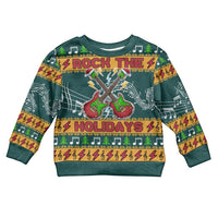 Rock The Holidays Guitar Christmas Kid Ugly Christmas Sweater Xmas Holiday Patterns - Wonder Print Shop