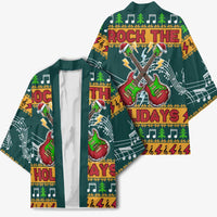 Rock The Holidays Guitar Christmas Kimono Xmas Holiday Patterns - Wonder Print Shop