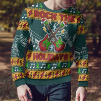 Rock The Holidays Guitar Christmas Ugly Christmas Sweater Xmas Holiday Patterns - Wonder Print Shop