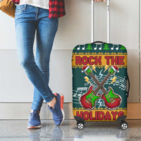 Rock The Holidays Guitar Christmas Luggage Cover Xmas Holiday Patterns - Wonder Print Shop