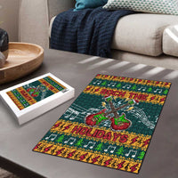 Rock The Holidays Guitar Christmas Puzzle Xmas Holiday Patterns - Wonder Print Shop