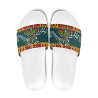 Rock The Holidays Guitar Christmas Slide Sandals Xmas Holiday Patterns - Wonder Print Shop
