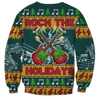 Rock The Holidays Guitar Christmas Sweatshirt Xmas Holiday Patterns - Wonder Print Shop
