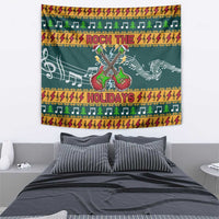 Rock The Holidays Guitar Christmas Tapestry Xmas Holiday Patterns - Wonder Print Shop