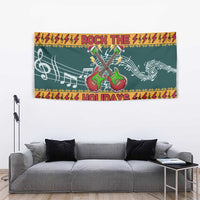 Rock The Holidays Guitar Christmas Tapestry Xmas Holiday Patterns - Wonder Print Shop