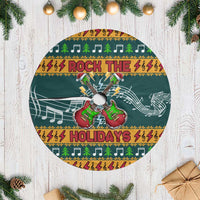 Rock The Holidays Guitar Christmas Tree Skirt Xmas Holiday Patterns - Wonder Print Shop