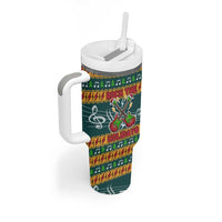 Rock The Holidays Guitar Christmas Tumbler With Handle Xmas Holiday Patterns - Wonder Print Shop