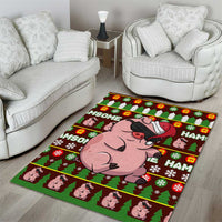 Hamsome Cute Pig Christmas Area Rug Xmas Holiday Patterns - Wonder Print Shop