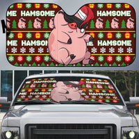 Hamsome Cute Pig Christmas Auto Sun Shade Xmas Holiday Patterns - Wonder Print Shop