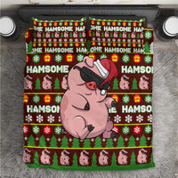 Hamsome Cute Pig Christmas Bedding Set Xmas Holiday Patterns - Wonder Print Shop
