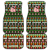 Hamsome Cute Pig Christmas Car Mats Xmas Holiday Patterns - Wonder Print Shop