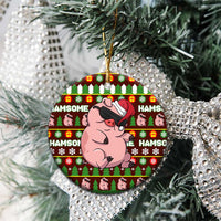 Hamsome Cute Pig Christmas Ceramic Ornament Xmas Holiday Patterns - Wonder Print Shop