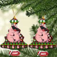 Hamsome Cute Pig Christmas Ceramic Ornament Xmas Holiday Patterns - Wonder Print Shop