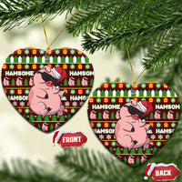 Hamsome Cute Pig Christmas Ceramic Ornament Xmas Holiday Patterns - Wonder Print Shop