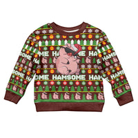 Hamsome Cute Pig Christmas Kid Ugly Christmas Sweater Xmas Holiday Patterns - Wonder Print Shop
