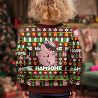 Hamsome Cute Pig Christmas Kid Ugly Christmas Sweater Xmas Holiday Patterns - Wonder Print Shop