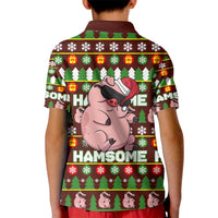 Hamsome Cute Pig Christmas Kid Polo Shirt Xmas Holiday Patterns - Wonder Print Shop