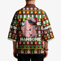 Hamsome Cute Pig Christmas Kimono Xmas Holiday Patterns - Wonder Print Shop