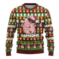 Hamsome Cute Pig Christmas Ugly Christmas Sweater Xmas Holiday Patterns - Wonder Print Shop