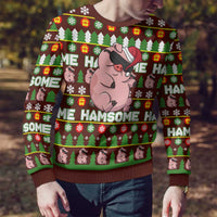 Hamsome Cute Pig Christmas Ugly Christmas Sweater Xmas Holiday Patterns - Wonder Print Shop