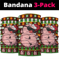 Hamsome Cute Pig Christmas Neck Gaiter Xmas Holiday Patterns - Wonder Print Shop