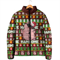 Hamsome Cute Pig Christmas Padded Jacket Xmas Holiday Patterns - Wonder Print Shop