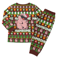 Hamsome Cute Pig Christmas Pajama Set Xmas Holiday Patterns - Wonder Print Shop